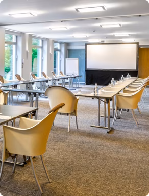 Místnost, kde bude probíhat školení.