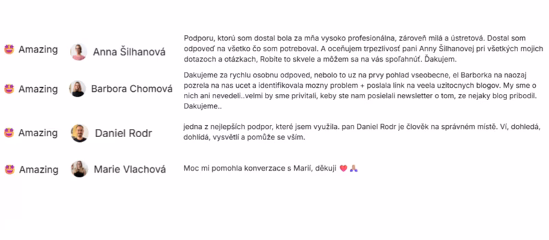 Hodnocení zákaznické podpory Ecomail.cz