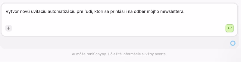 EMA prompt uvítacia automatizácia