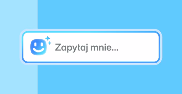 Niebieski baner z napisem "Zapytaj mnie" oraz logiem EMA