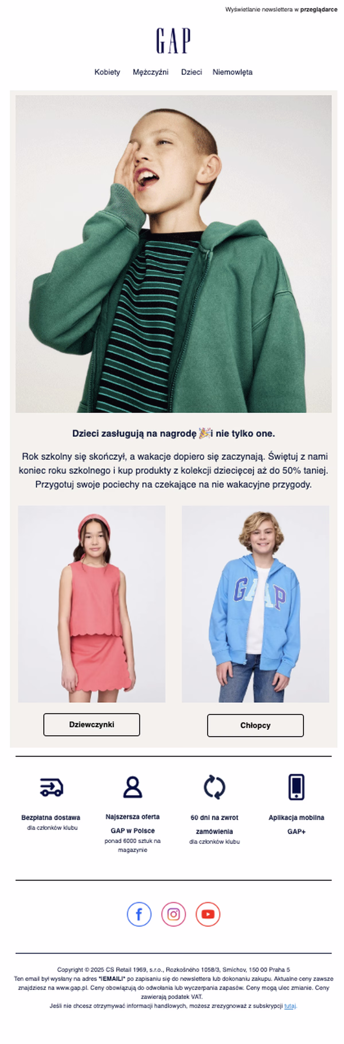 Przykład wiadomości e-mail