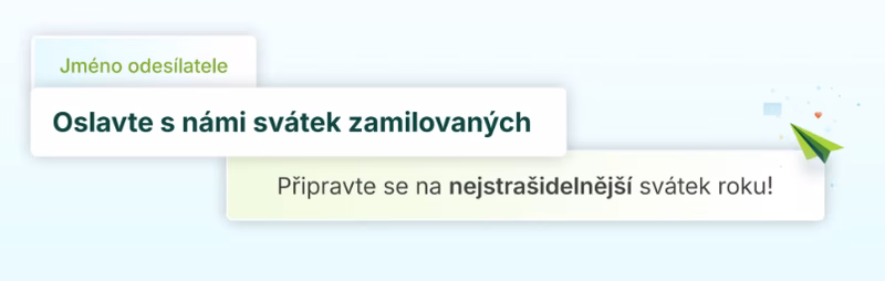 Ukázka popleteného předmětu a preheaderu kampaně