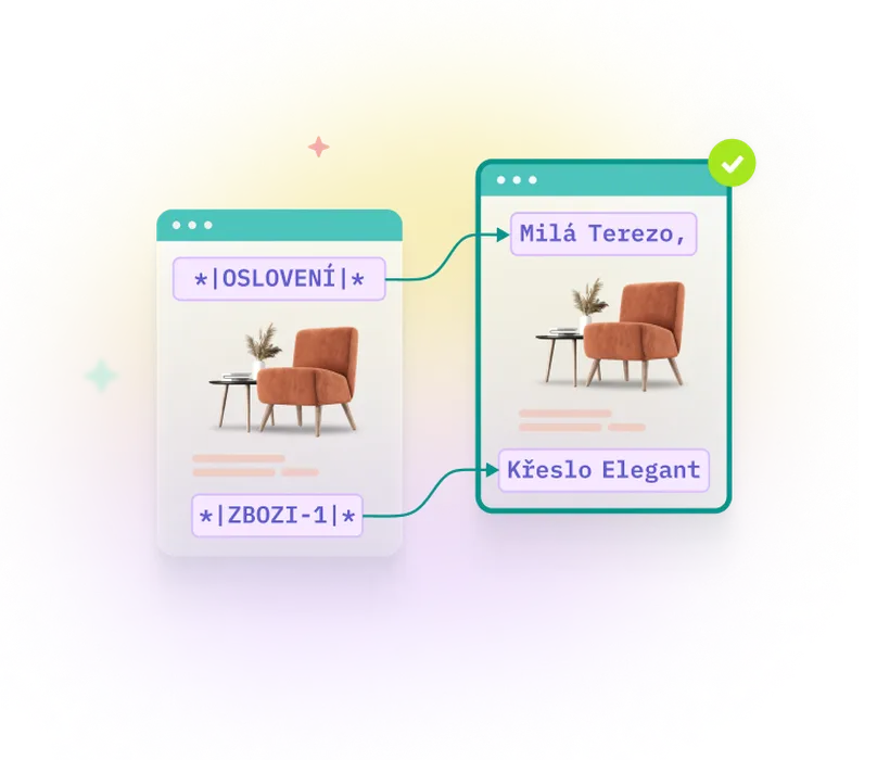post with a product and custom text