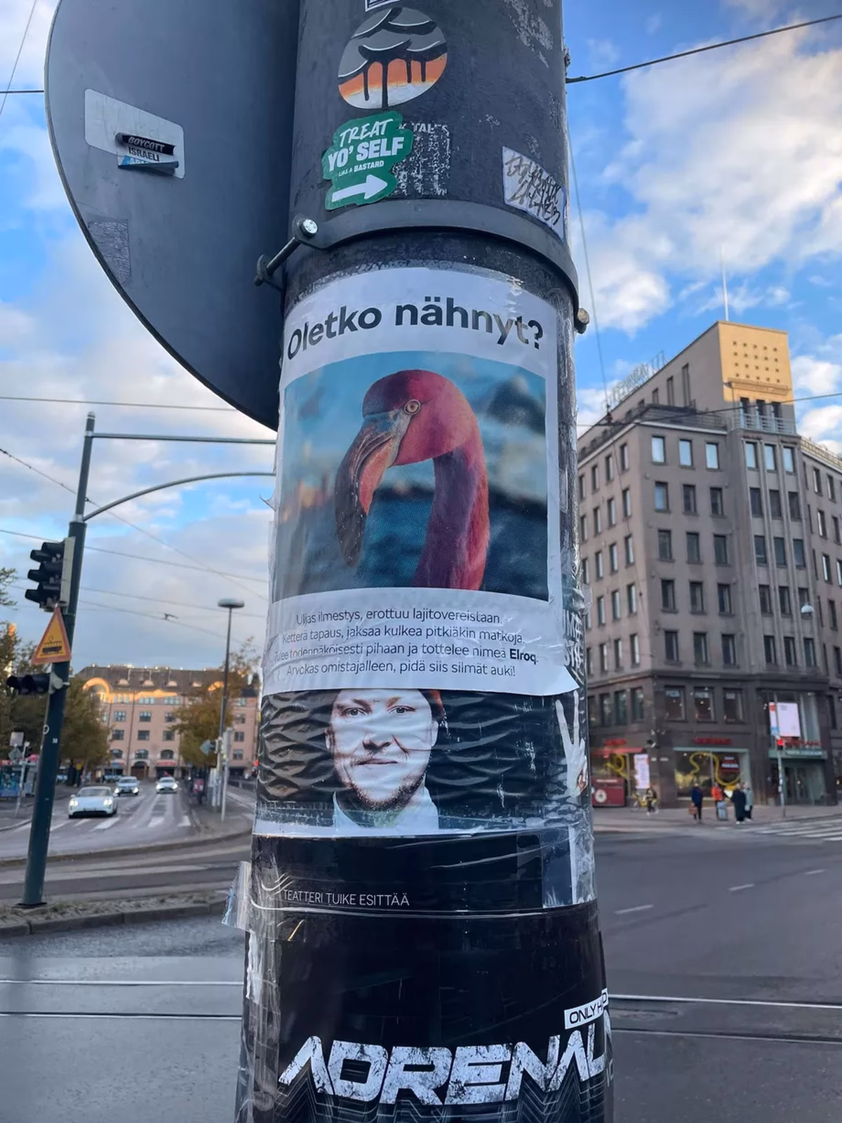 Příklad využití guerilla marketingu ve finských Helsinkách od Škoda AUTO s plameňáky