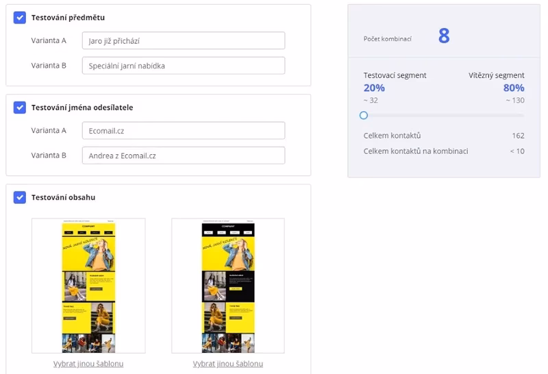 a/b testování