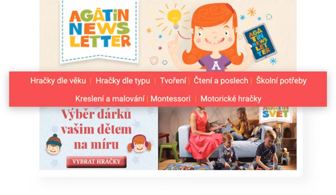 Ukázka dynamického menu