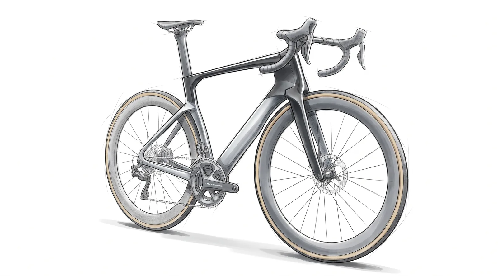Three-quarter design sketch of the Cervélo S5