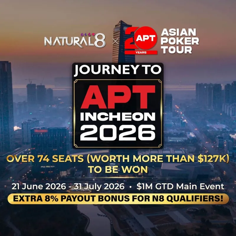 Promotional poster for APT Incheon 2026, highlighting over 74 seats worth $127K, with events from June 21 to July 31, 2026.