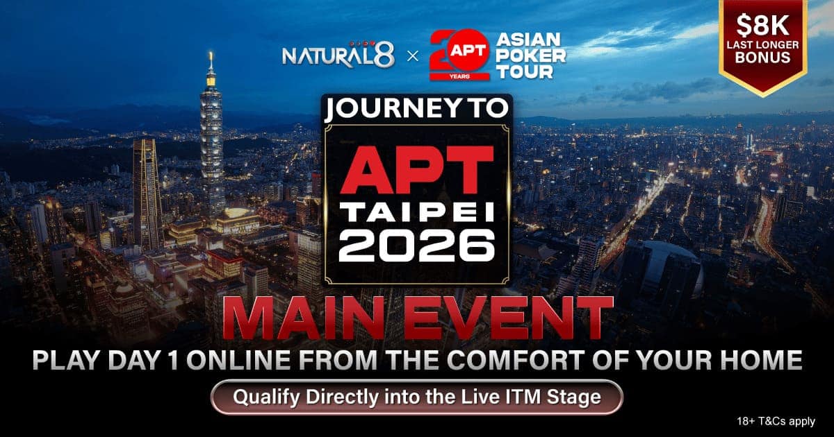 Natural8 OnLive to APT Taipei Main Event