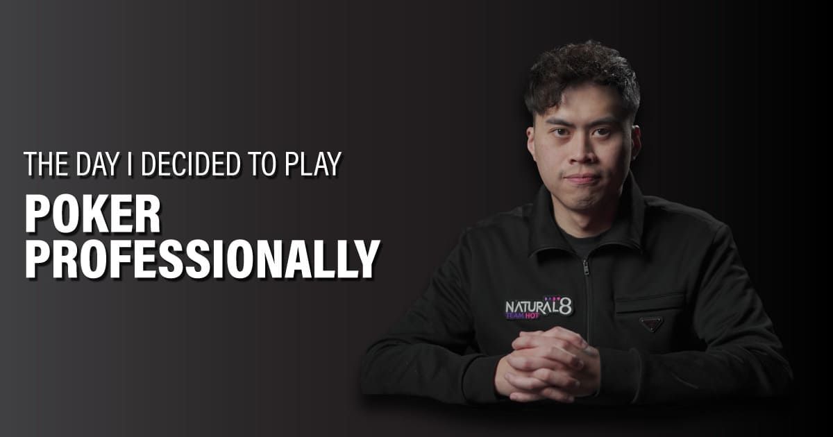 Lee Wai Kiat sits against a dark background. Text reads The Day I Decided to Play Poker Professionally.