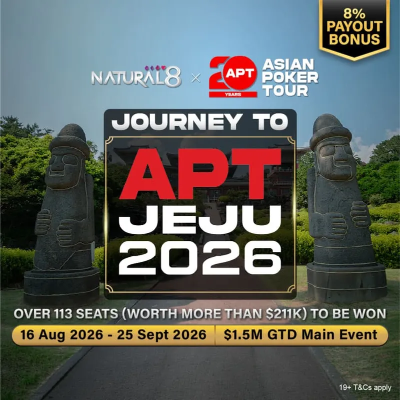 Promotional graphic for APT Jeju 2026, featuring statue images and event details