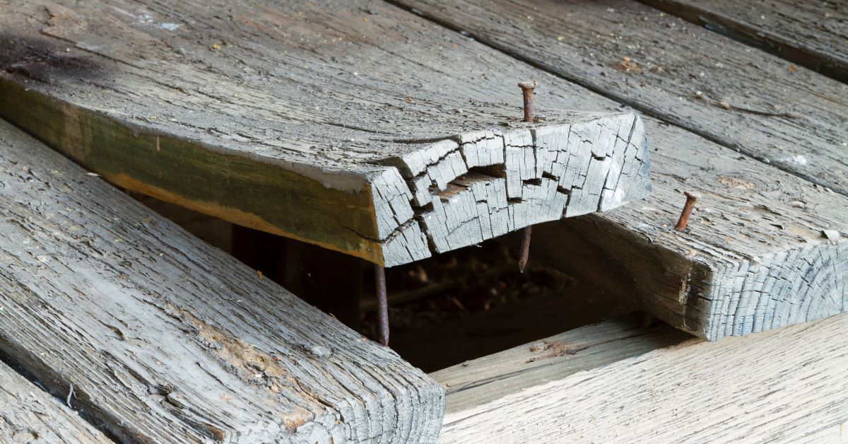 will composite decking warp - wooden panels bending with nails in it