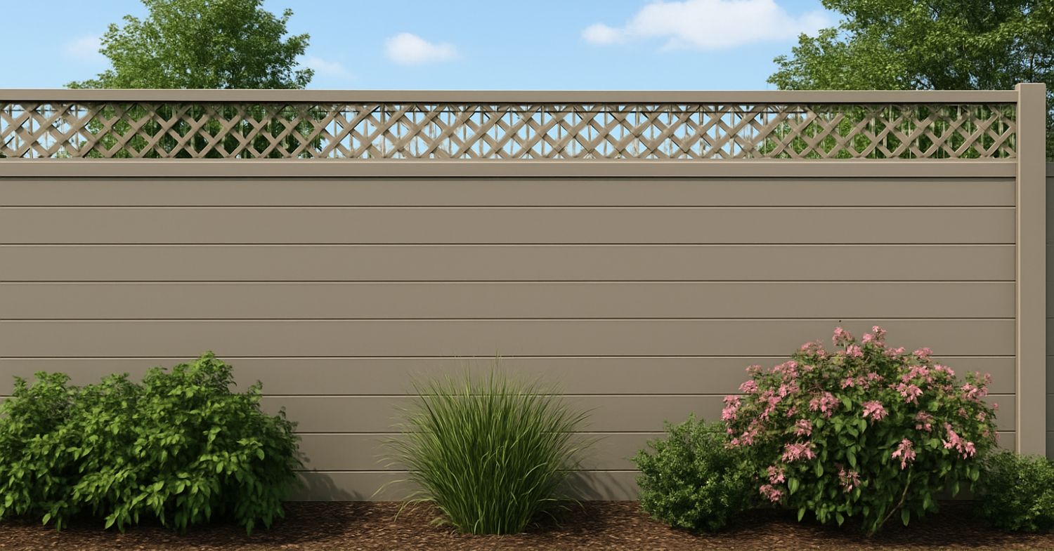 Cream Coloured Fence with Trellis