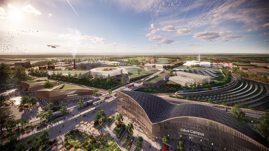 Arkitektonisk illustration av Umea Eco Industrial Park