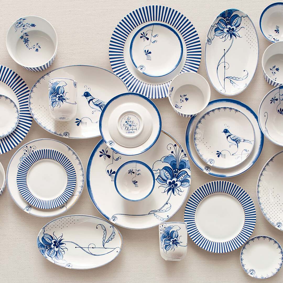 pip and the blue bird porselein collectie