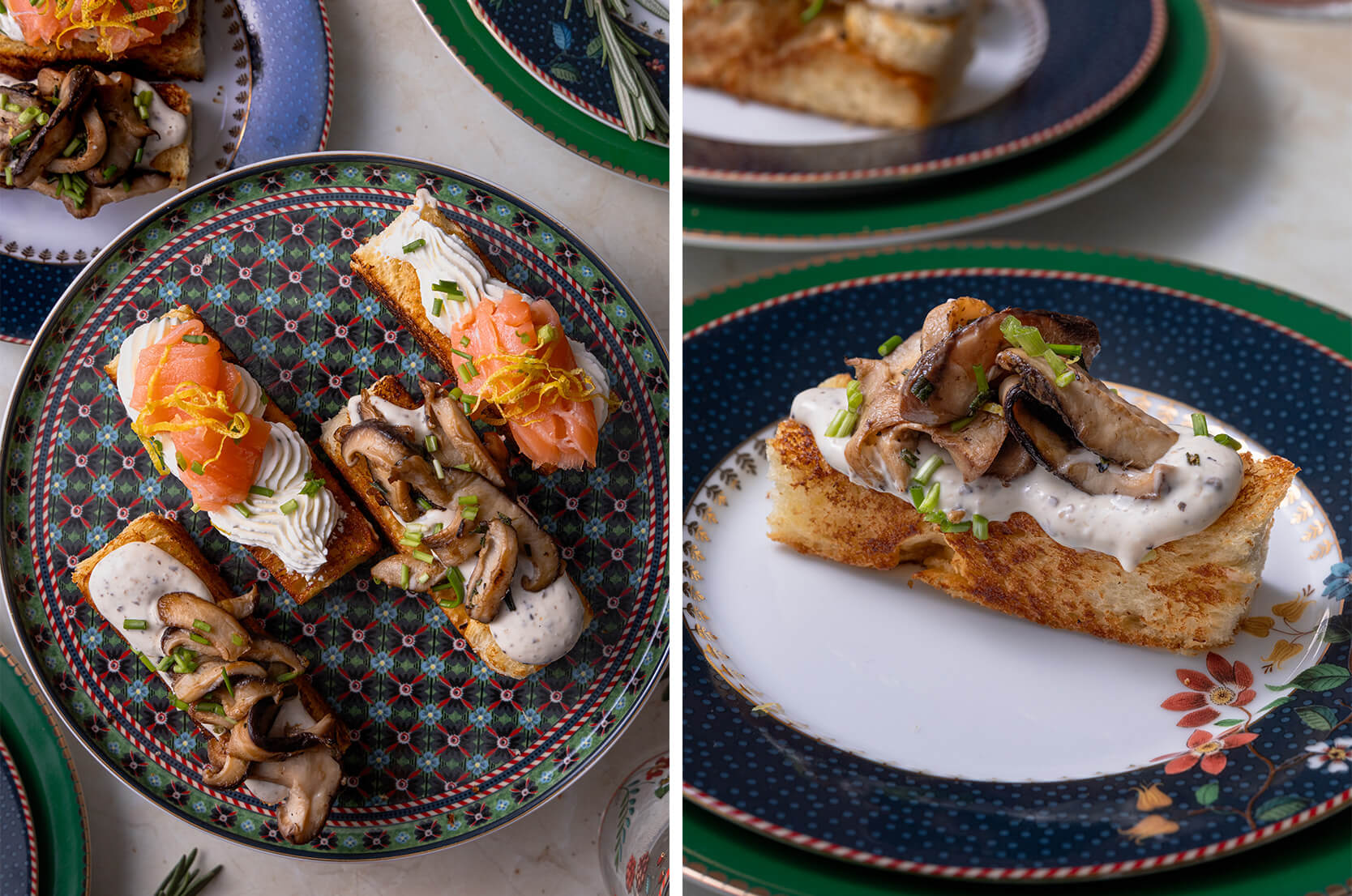 brioche broodje met feestelijke topping