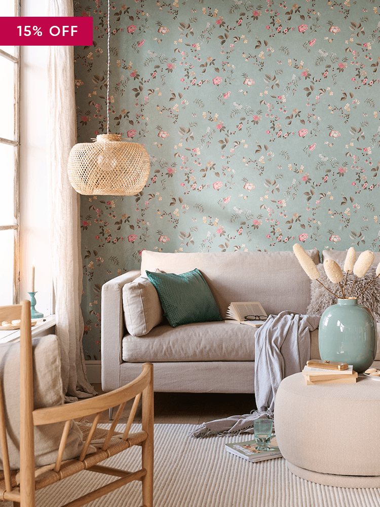 Mimex Pip Studio Cuscino Rettangolare Denim Multi Flower Birds - 30,5 X 50,8 Cm - Fodera In Misto Cotone