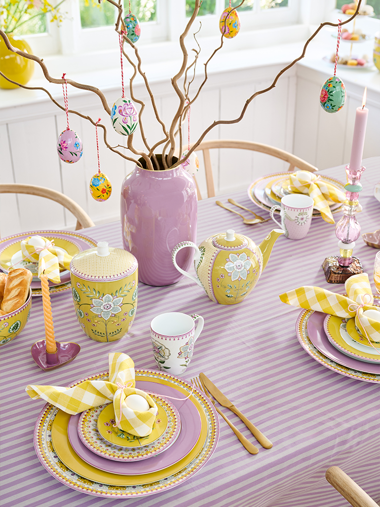 easter table setting porcelain home decor