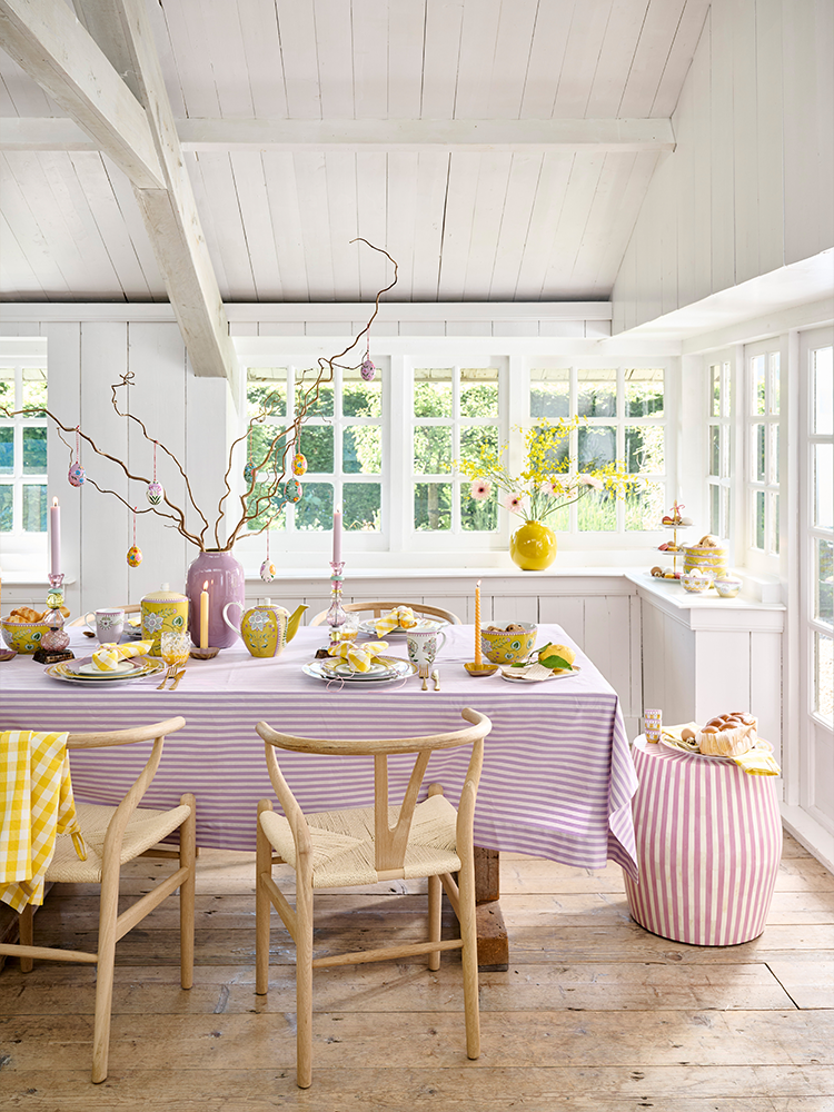 easter table setting porcelain home decor