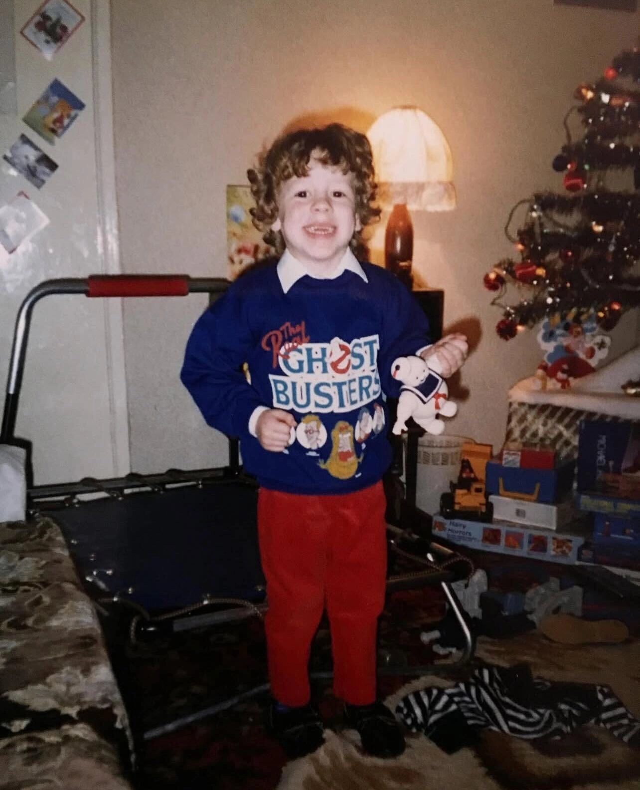 A smiling child in a 