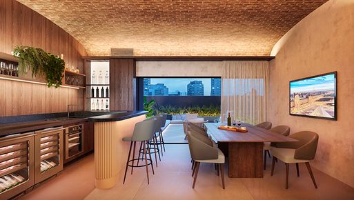 Wine bar com terraço do empreendimento da Hub Savassi, Somattos Engenharia, em Savassi, Belo Horizonte-MG. Wine bar com terraço do empreendimento da Hub Savassi, Somattos Engenharia, em Savassi, Belo Horizonte-MG.