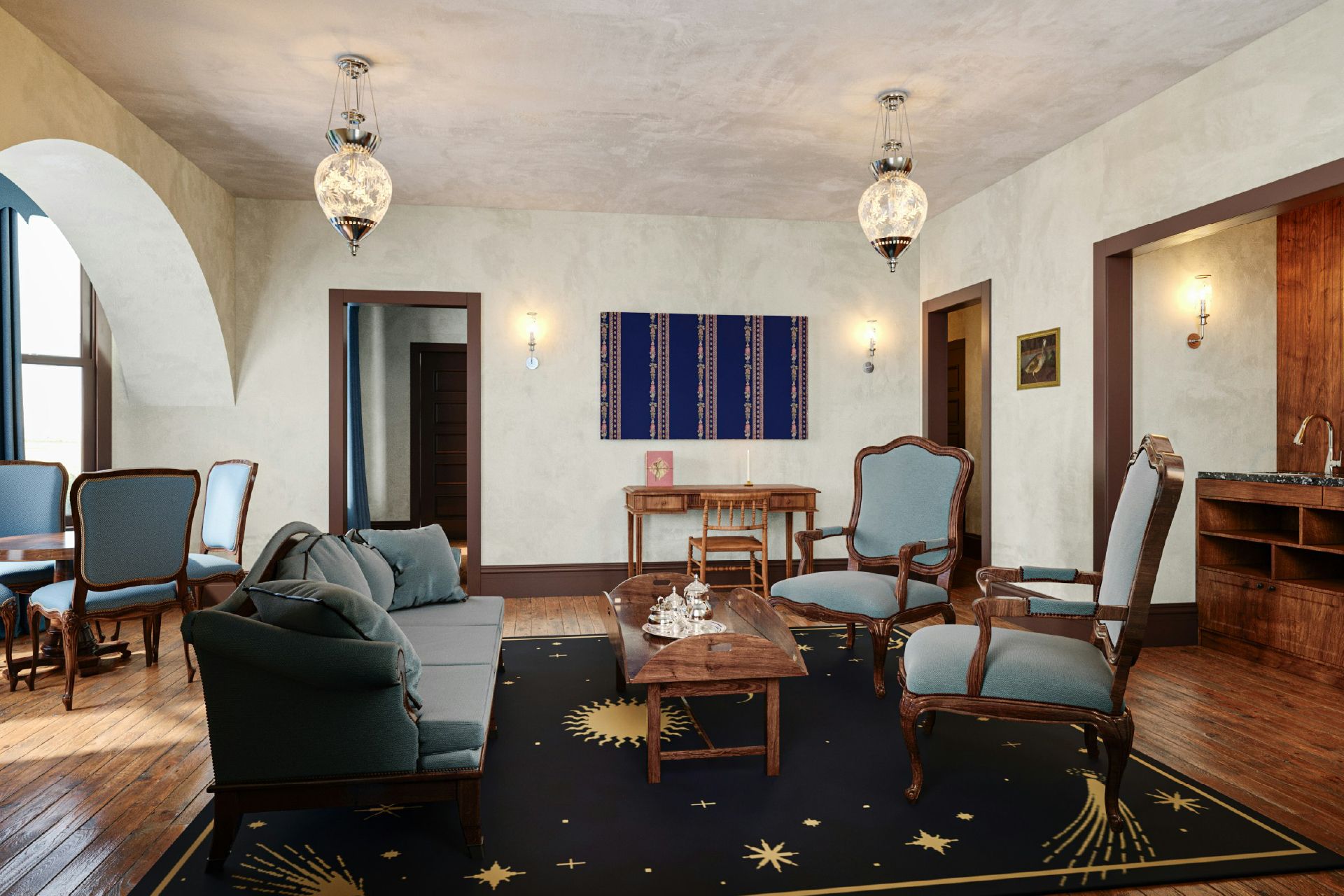 Serpentine Suite lounge area