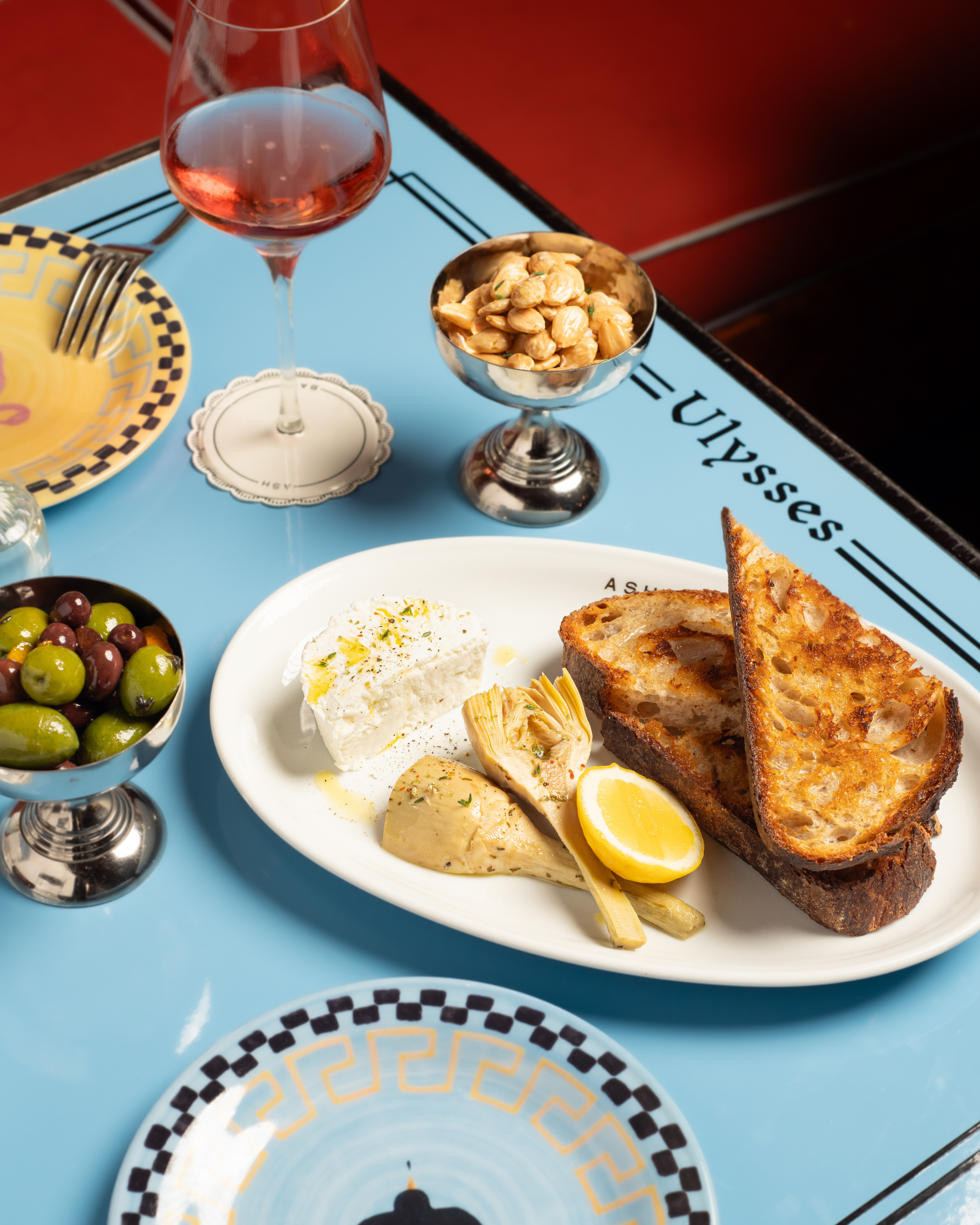 Fromage Blanc Olives and Almonds