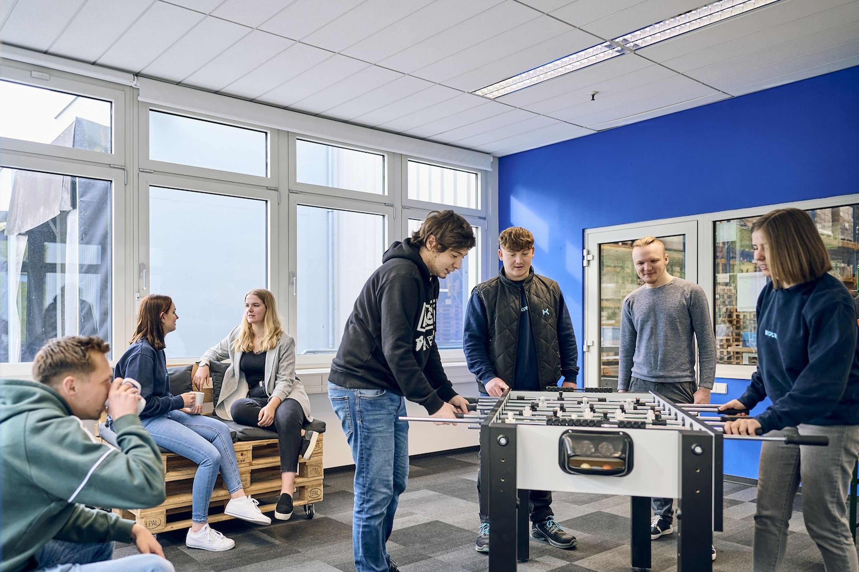 Auszubildende beim Kicker