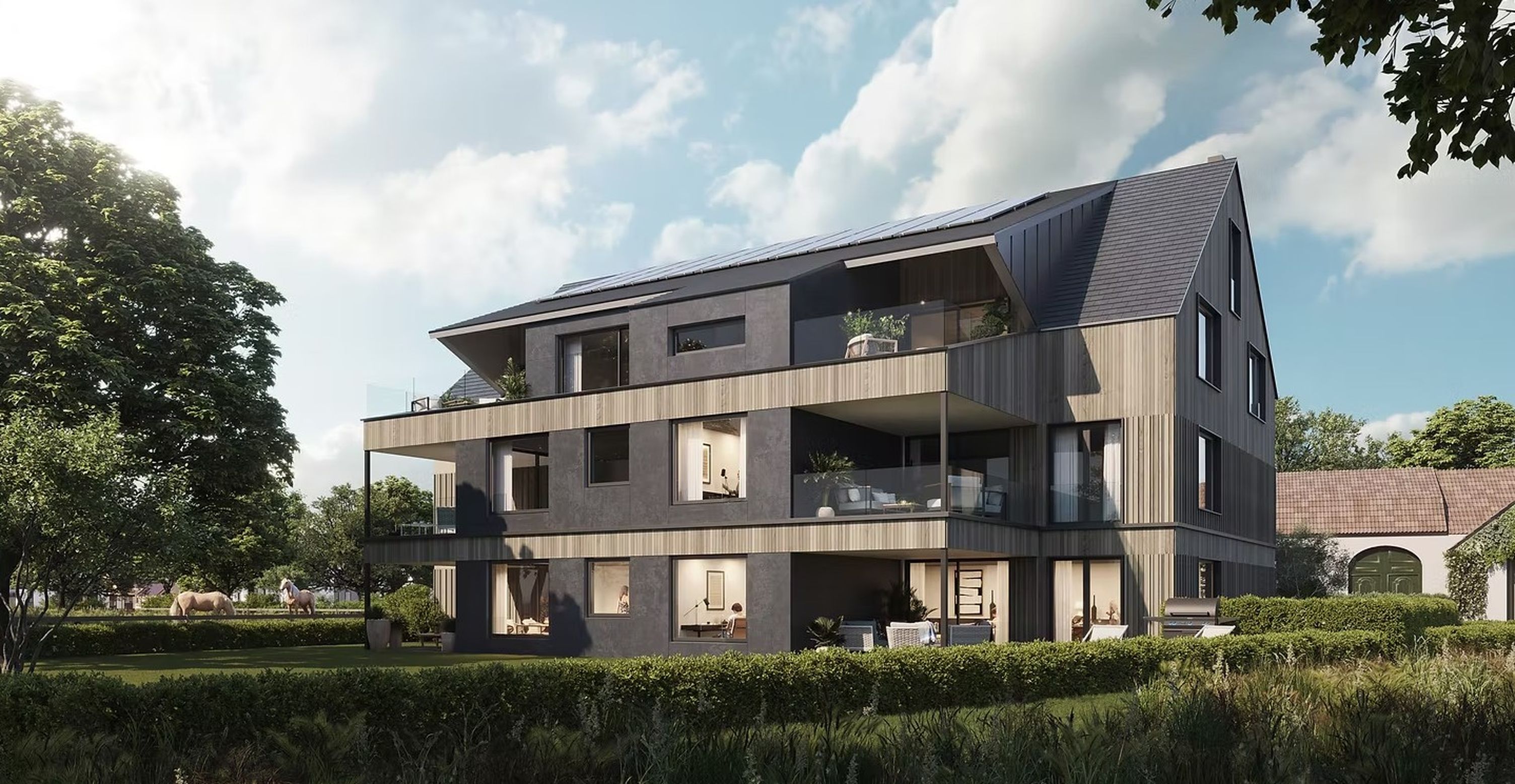 Modernes Wohnen in Bad Krozingen-Biengen Außenansicht Grafik Modernes Wohnen in Bad Krozingen-Biengen Außenansicht Grafik