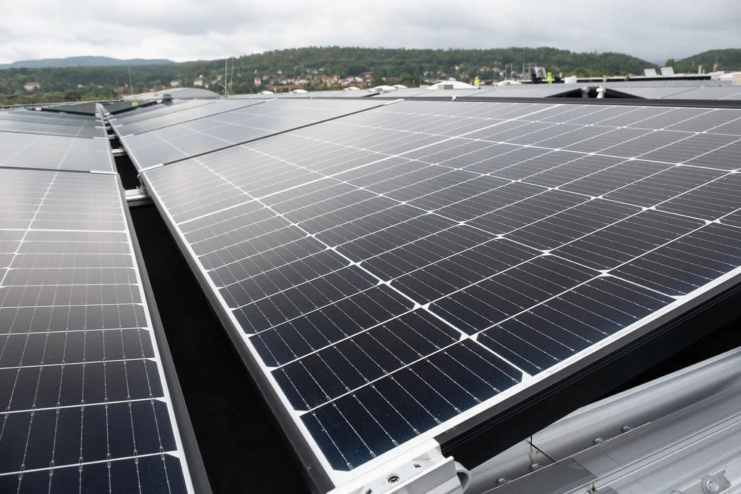 Solaranlage auf einem Flachdach