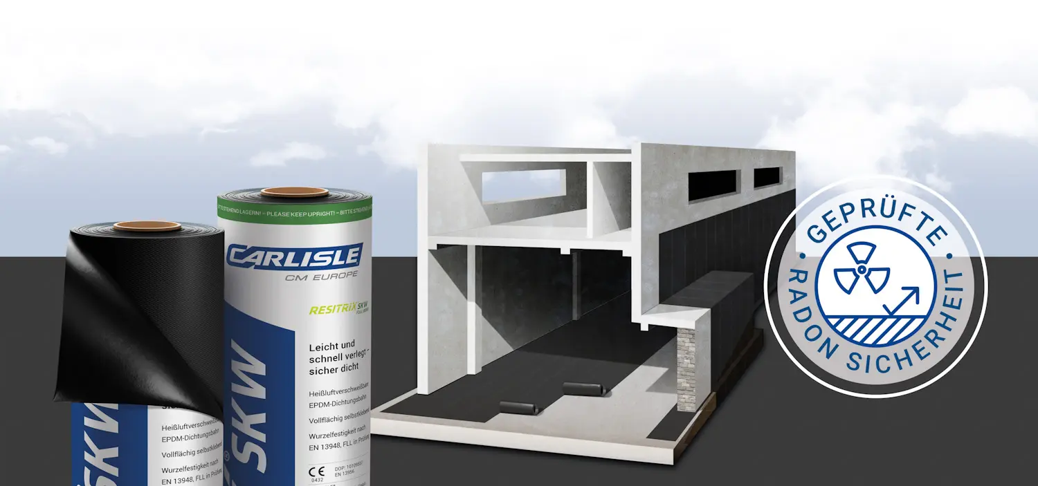 Radonabdichtung mit RESITRIX® SKW Full Bond