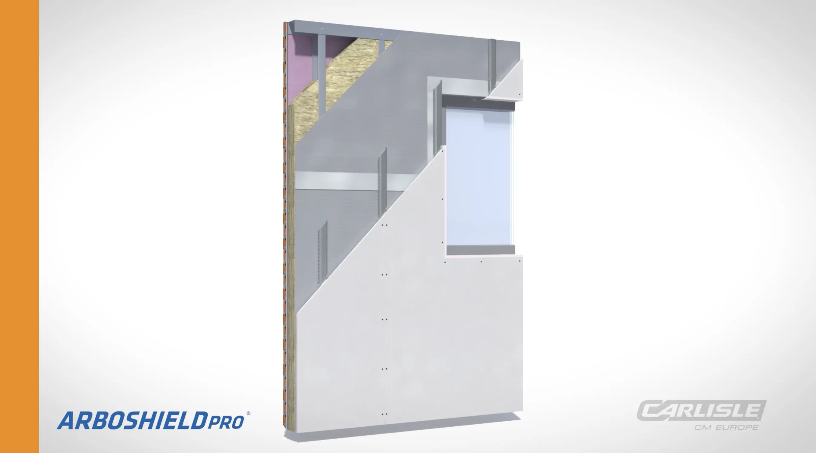 ARBOSHIELD Pro Class A fire-rated façade system build-up