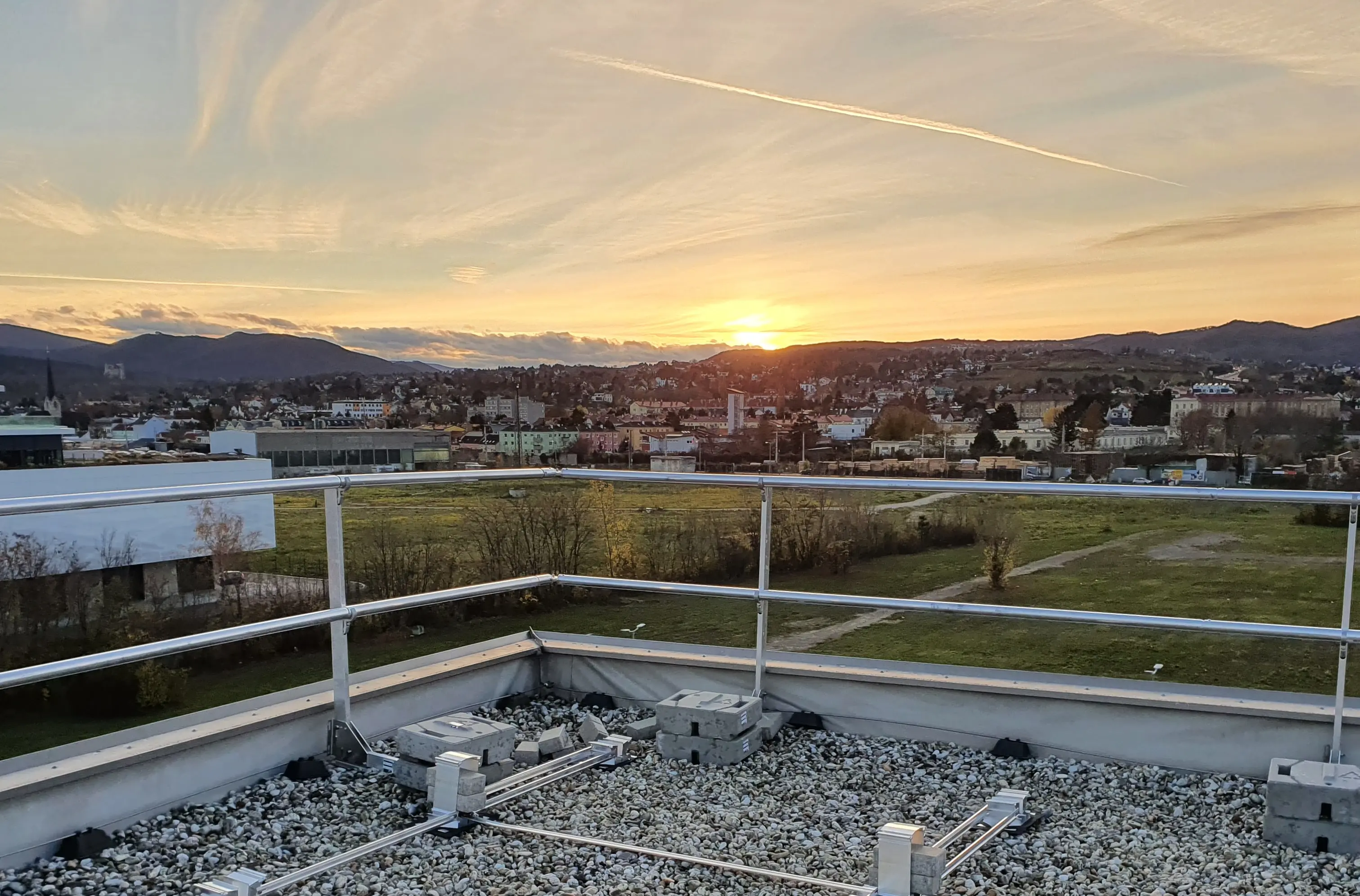 Safety System Walkway installed on a flat roof