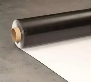 A roll of Sureweld TPO used for commercial flat roofs