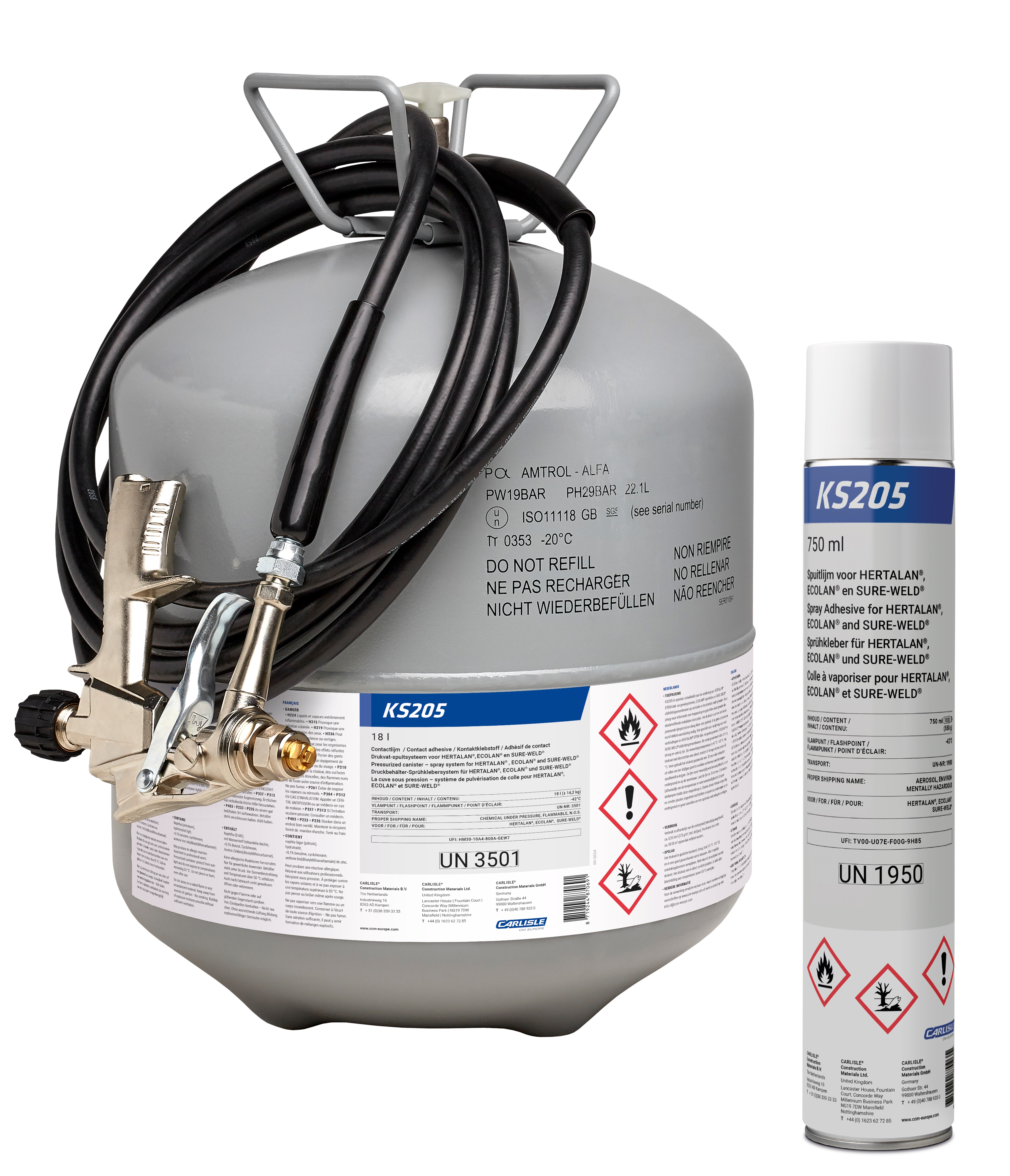 KS205 spuitbare contactlijm - CCM Europe