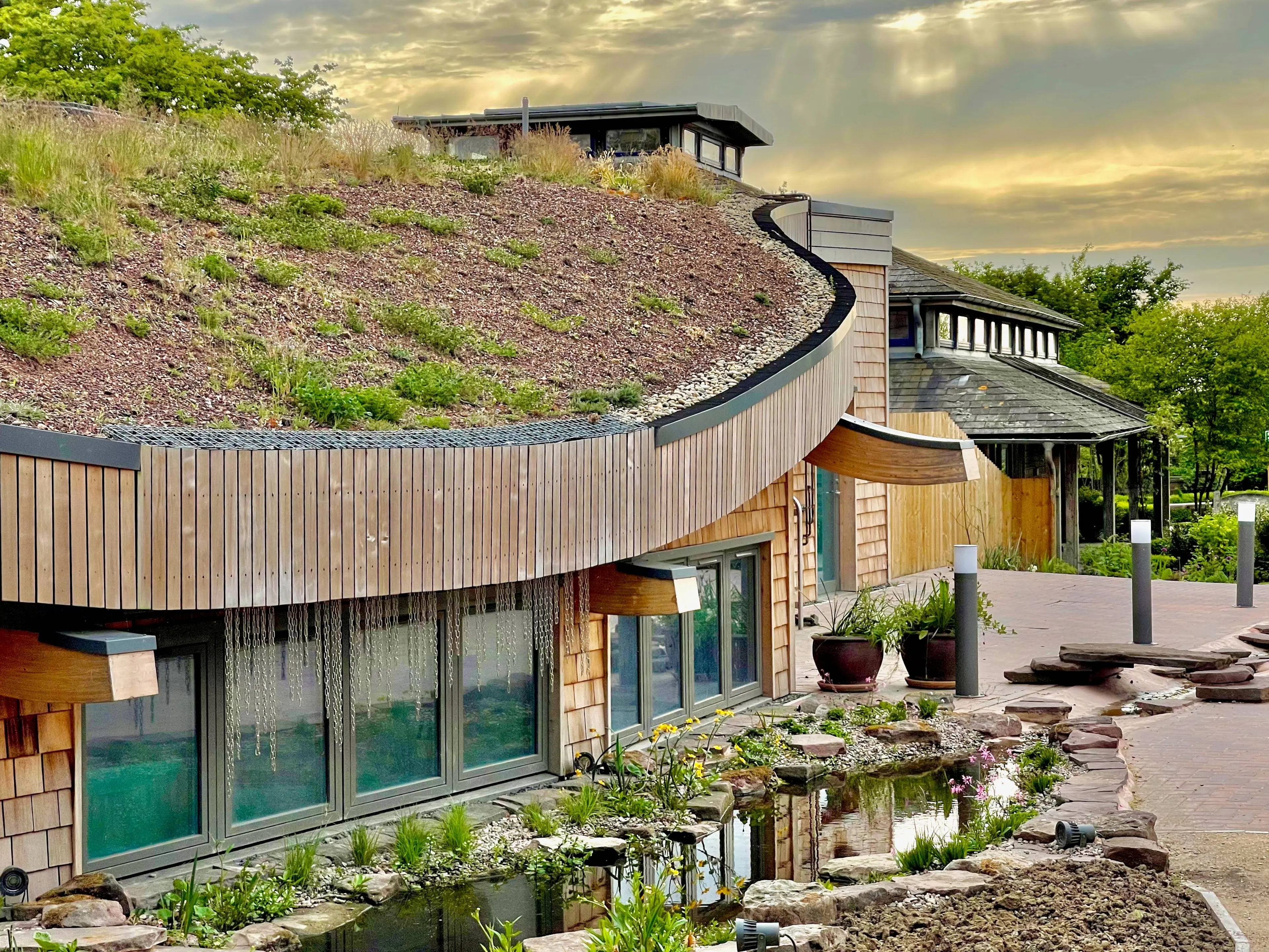 A Carlisle Construction Materials green roof constructed and installed on a commercial building