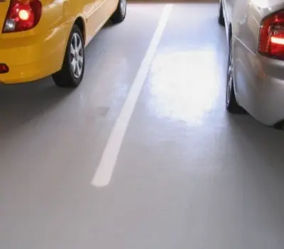 A car park with an arboflex waterproofing membrane