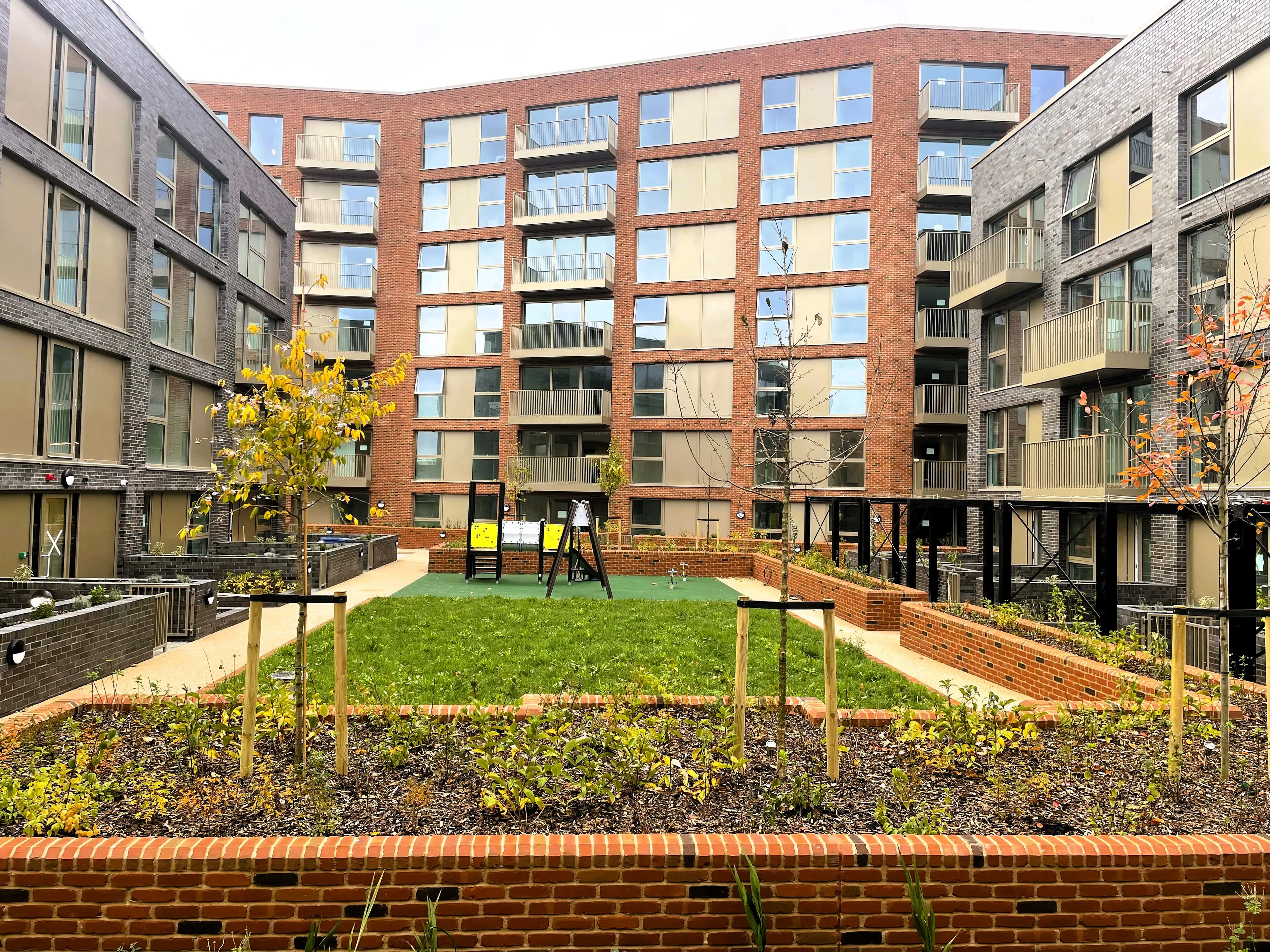 A residential area with flat roof solutions from Carlisle