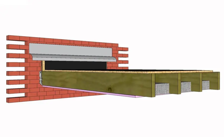 A flat roof membrane installed in a cold roof 
