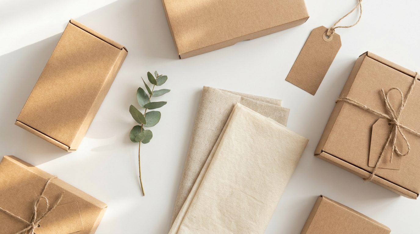 Eco-friendly product packaging — sustainable on-demand production eliminates excess inventory and cuts waste from 41% to 10%