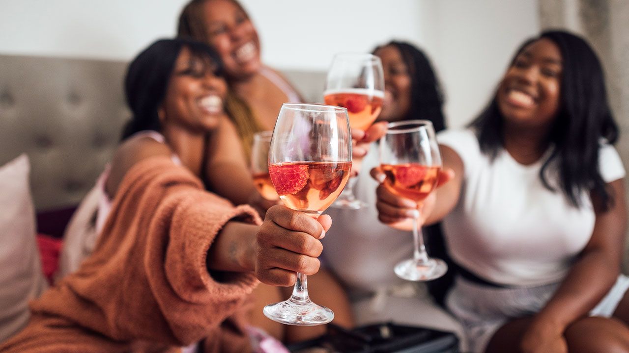 Friends celebrating Galentine's Day