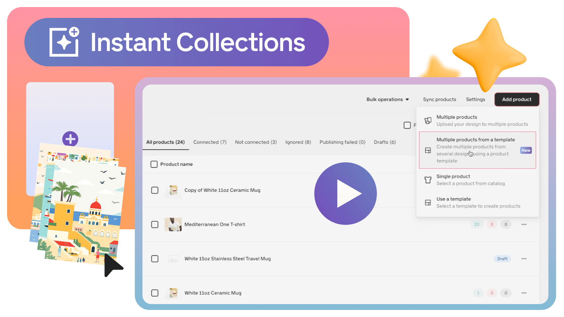 Instant Collections Bulk POD Product Creation Gelato Instant collections bulk pod product creation gelato