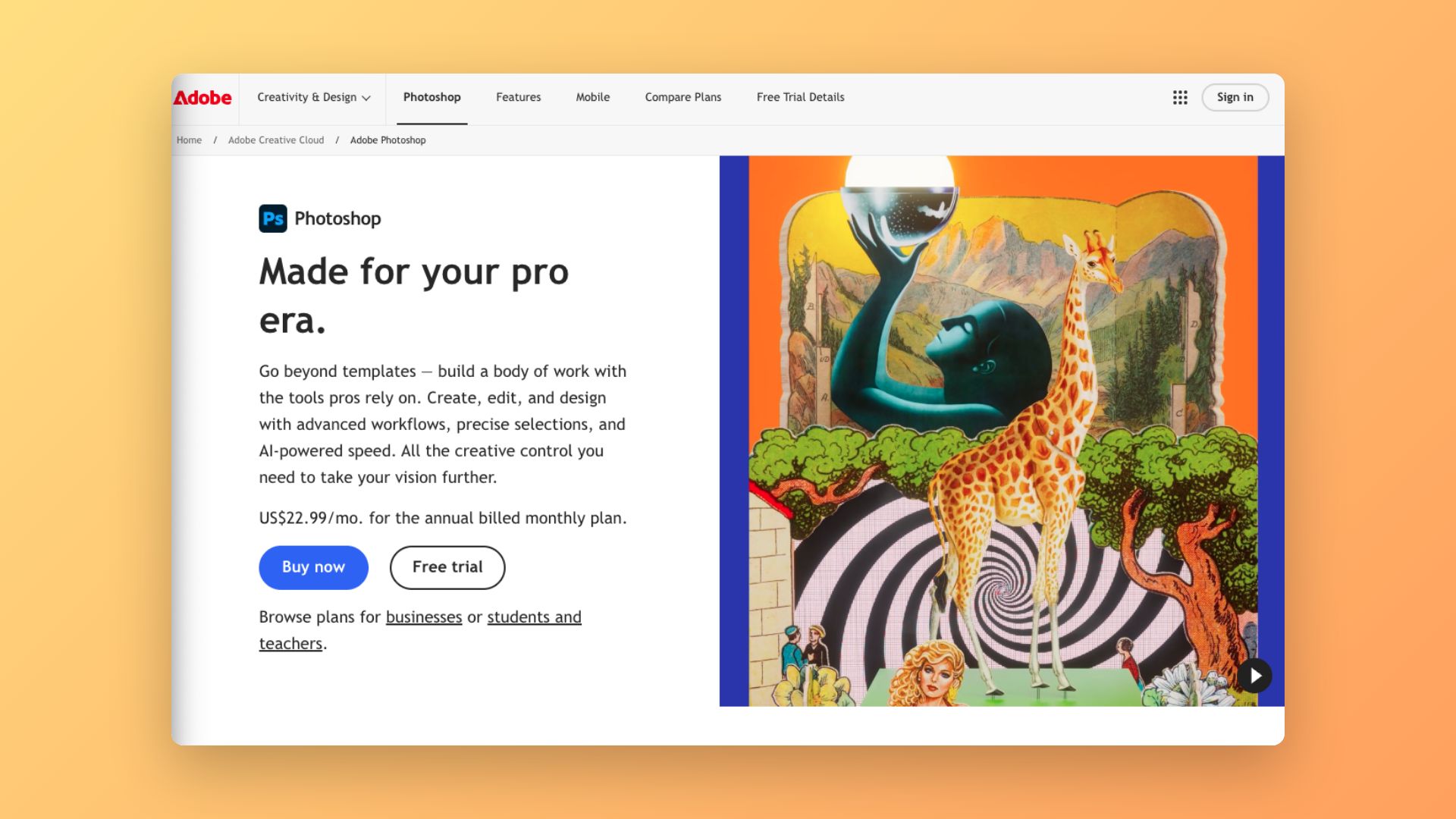Adobe Photoshop workspace showing layered image composition for print design