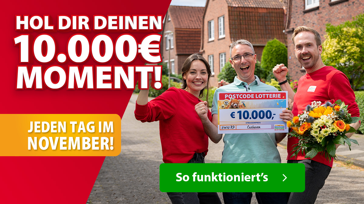 Lose kaufen. Gewinnchancen sichern. Gutes tun. | Postcode Lotterie