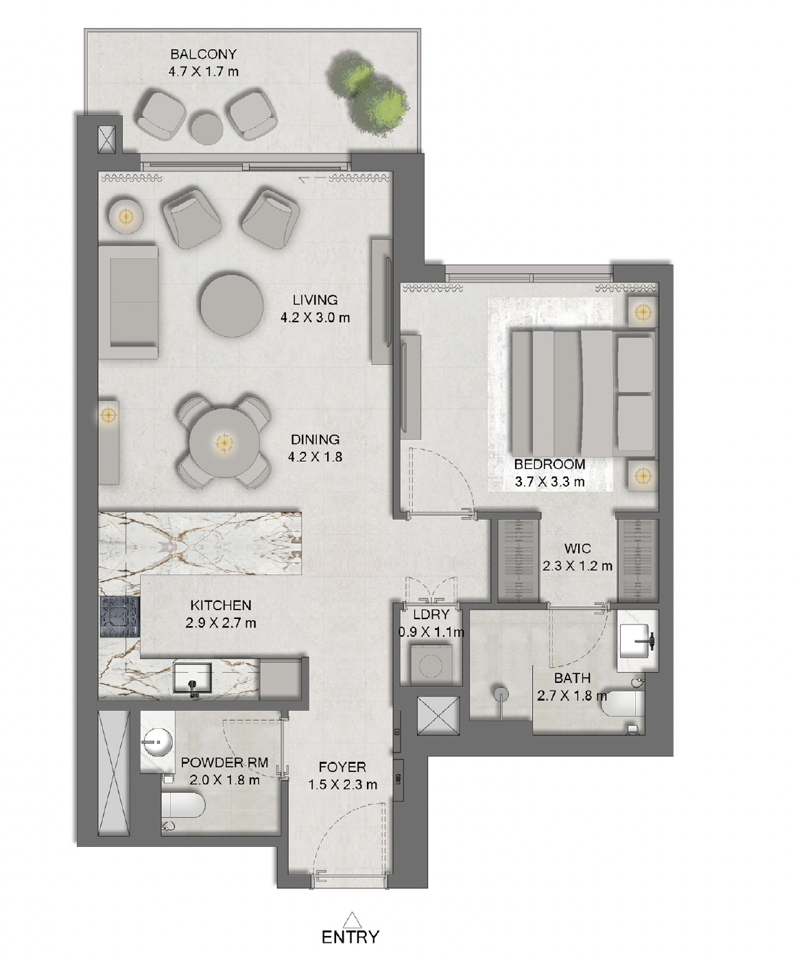 1 Bedroom Apartment