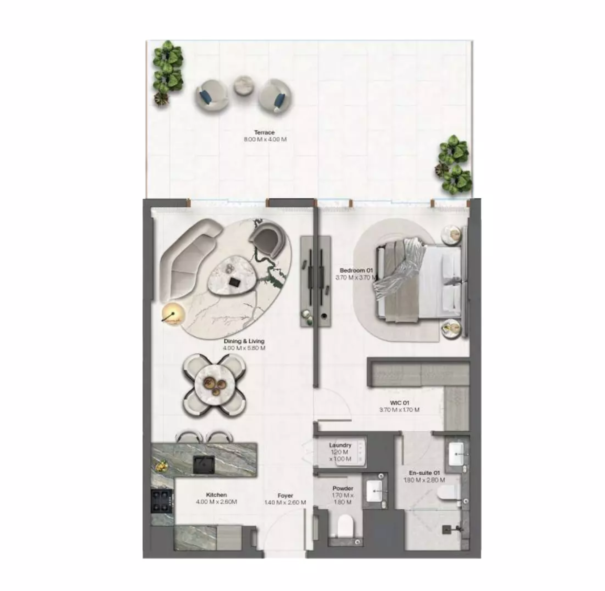 1 Bedroom Apartment  