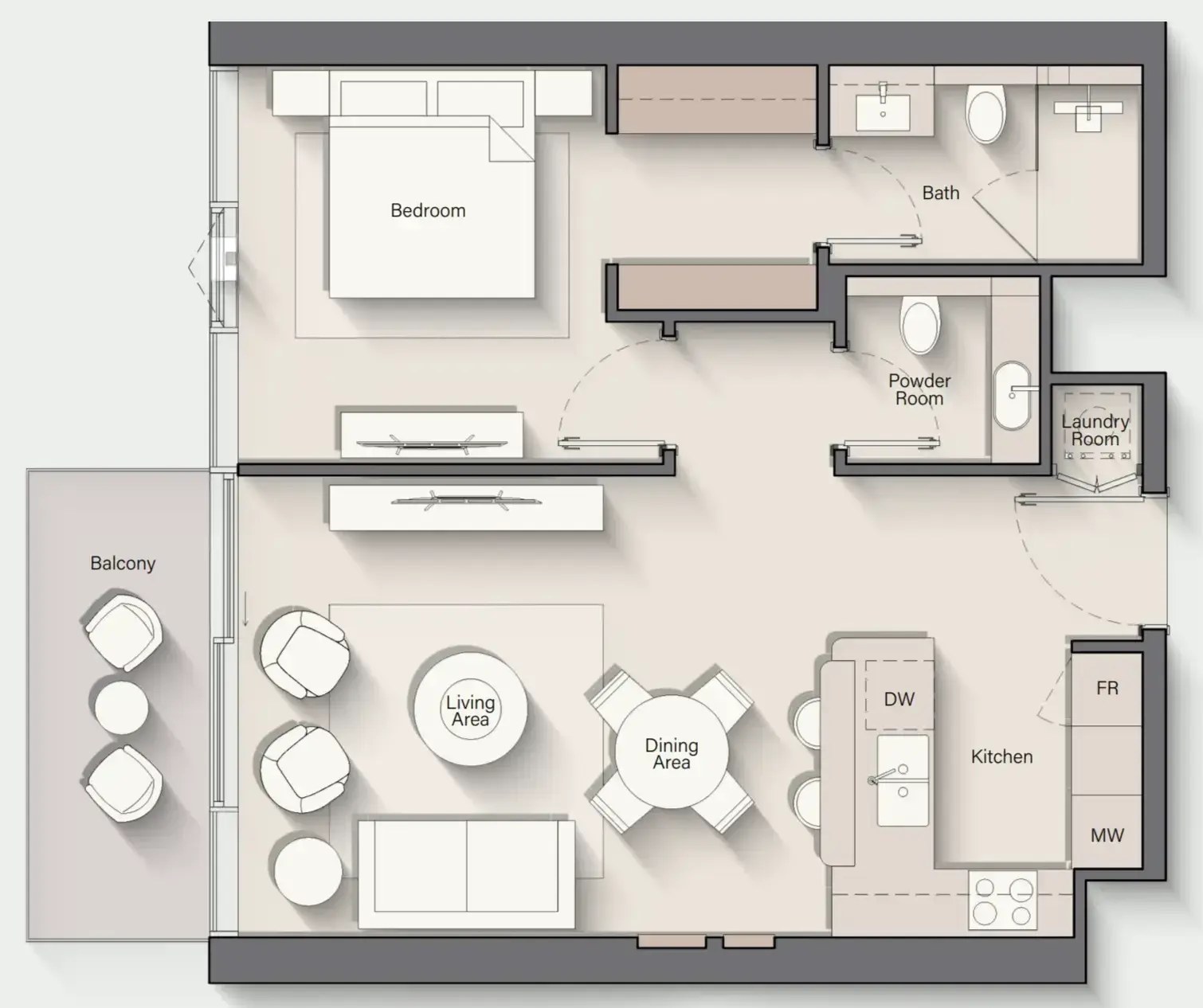 1 Bedroom Apartment