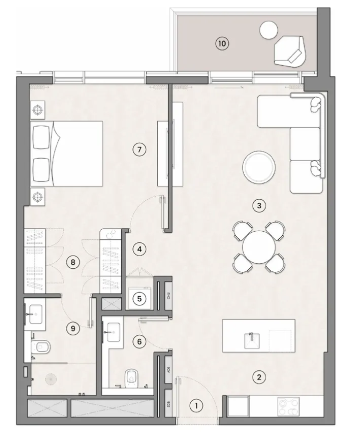 1 Bedroom Apartment