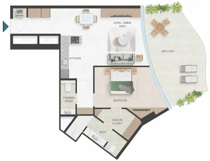 1 Bedroom Apartment  