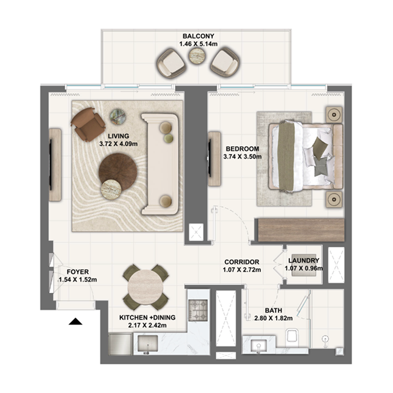 1 Bedroom Apartment  